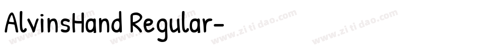 AlvinsHand Regular字体转换